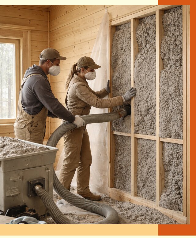 Утепление дачного дома эковатой в Великих Луках от 1499 руб./м2 — комплексно, ТепломастерВкл