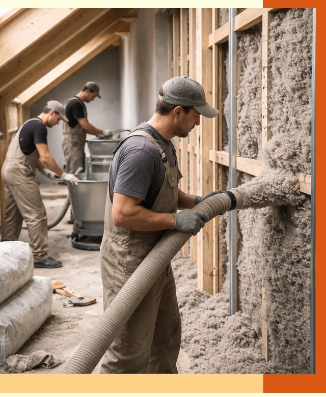 Утепление таунхауса эковатой в Великих Луках от 2274 руб./м² — монтаж и задувка | ТепломастерВкл