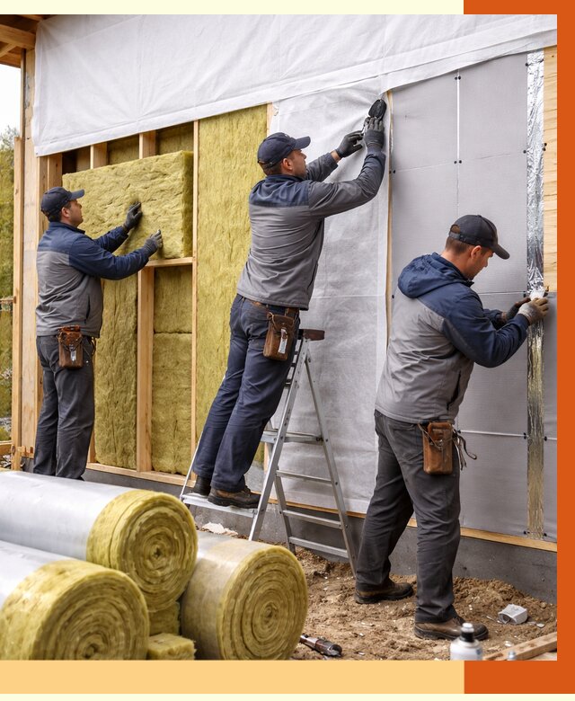 Утепление каркасного дома в Великих Луках от 4342 руб./м2 — профессионально | ТепломастерВкл