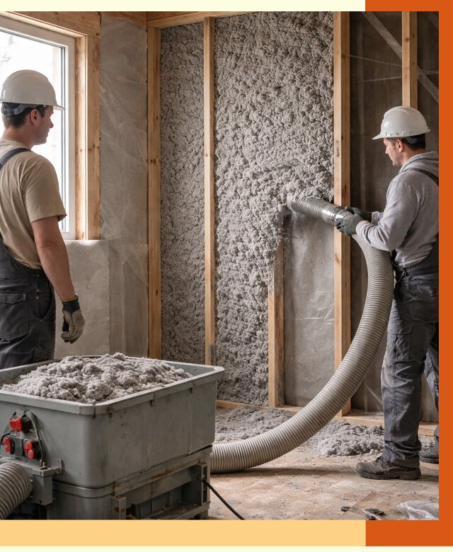 Утепление каркасного дома эковатой в Великих Луках от 1861 руб. | ТепломастерВкл