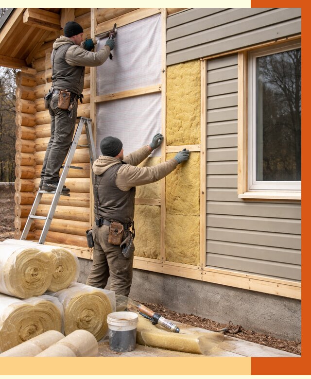 Утепление деревянного дома в Великих Луках от 6409 руб./м2 — заказать работы | ТепломастерВкл