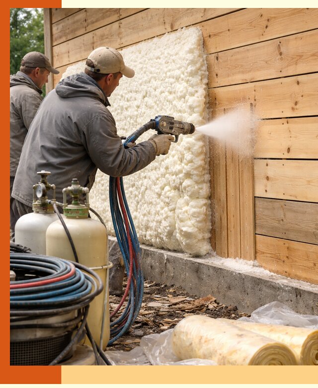 Утепление деревянного дома пенополиуретаном в Великих Луках