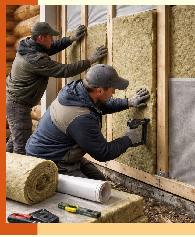 Утепление бревенчатого дома под ключ в Великих Луках