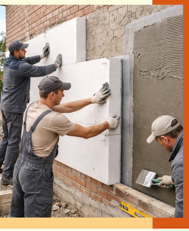 Утепление кирпичного дома в Великих Луках от 4342 руб. под ключ | ТепломастерВкл