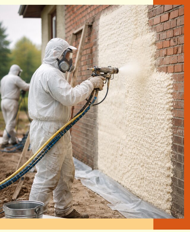 Утепление кирпичного дома ППУ в Великих Луках под ключ от 6719 руб. | ТепломастерВкл