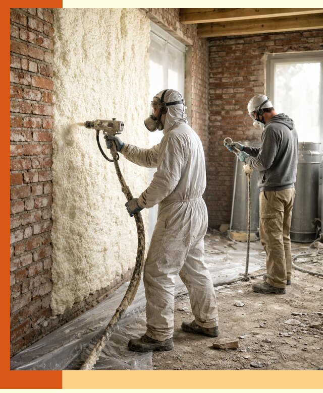 Утепление кирпичного дома пенополиуретаном в Великих Луках