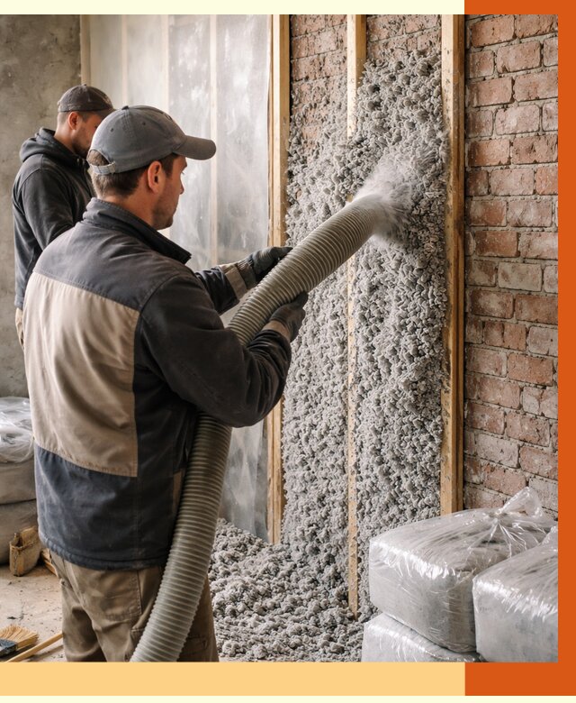 Утепление кирпичного дома эковатой в Великих Луках от 2429 руб./м² | ТепломастерВкл