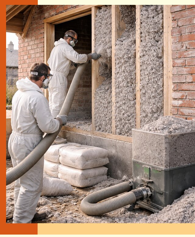 Утепление кирпичного дома эковатой в Великих Луках