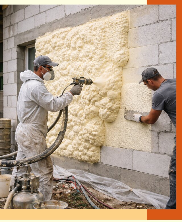 Утепление дома из газобетона ППУ в Великих Луках от 4962 руб./м² под ключ | ТепломастерВкл