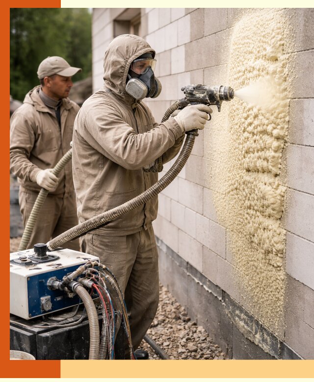 Утепление дома из газобетона ППУ в Великих Луках — надежная теплоизоляция