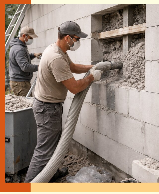 Утепление дома из газобетона эковатой в Великих Луках