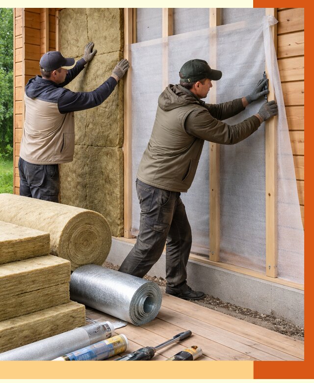 Утепление дома из двойного бруса в Великих Луках от 4962 руб./м² — ТепломастерВкл под ключ