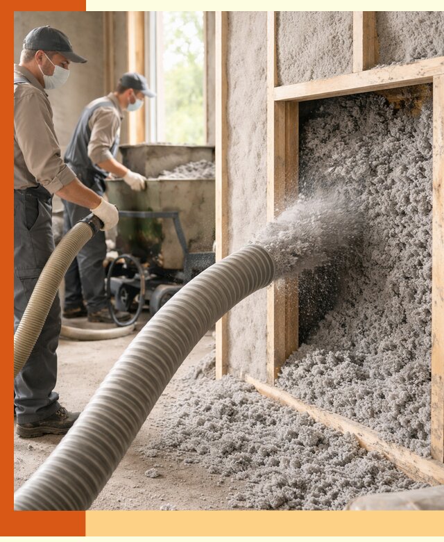 Утепление коттеджа эковатой в Великих Луках с гарантией качества