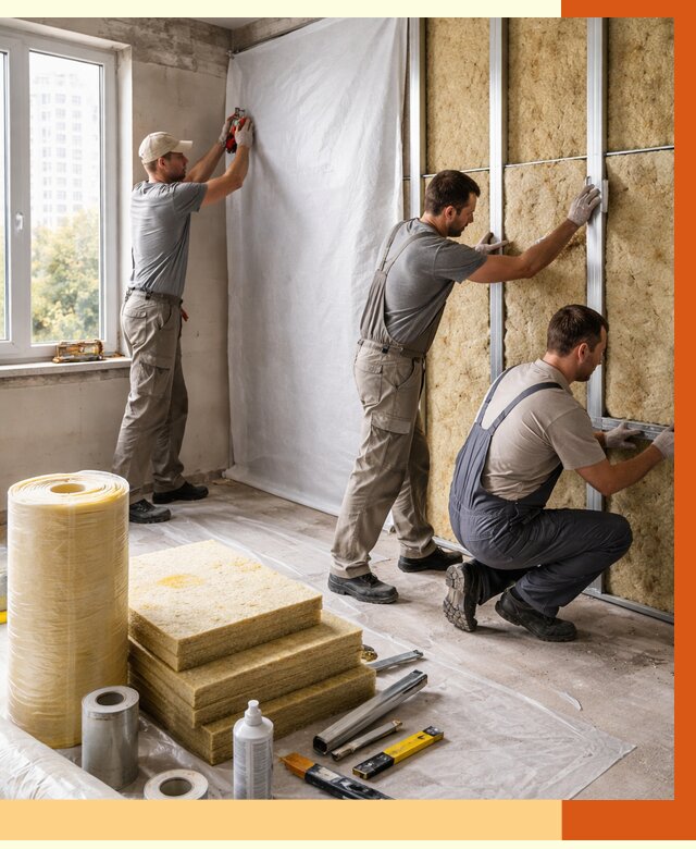 Утепление квартиры в Великих Луках от 4652 руб/м2 — утеплить квартиру изнутри и снаружи | ТепломастерВкл