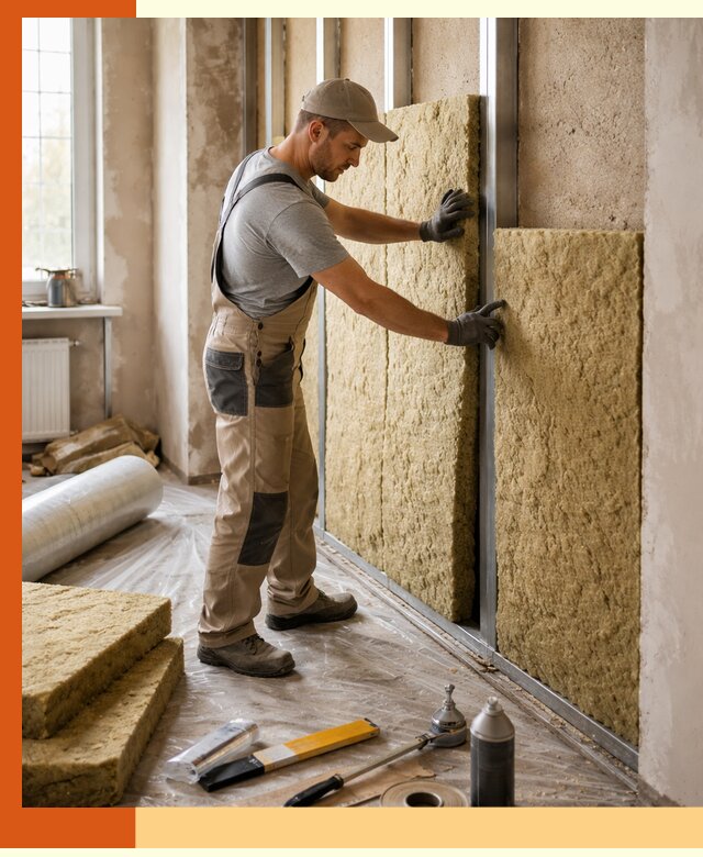 Утепление квартиры в Великих Луках — комплексная теплоизоляция стен и полов