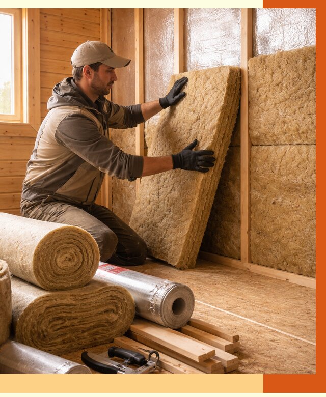 Утепление бани в Великих Луках под ключ от 4652 руб./м2 — утеплить потолок, пол и стены | ТепломастерВкл