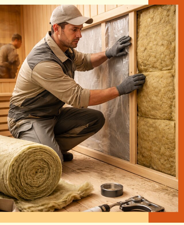 Утепление сауны изнутри в Великих Луках от 6719 руб. за м2 | ППУ, под ключ — ТепломастерВкл