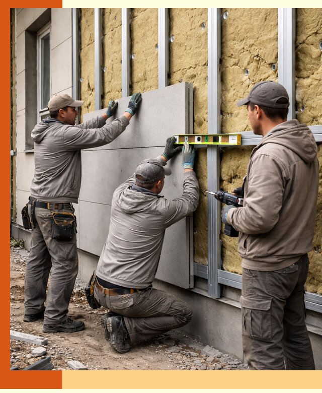 Утепление вентилируемого фасада под ключ в Великих Луках