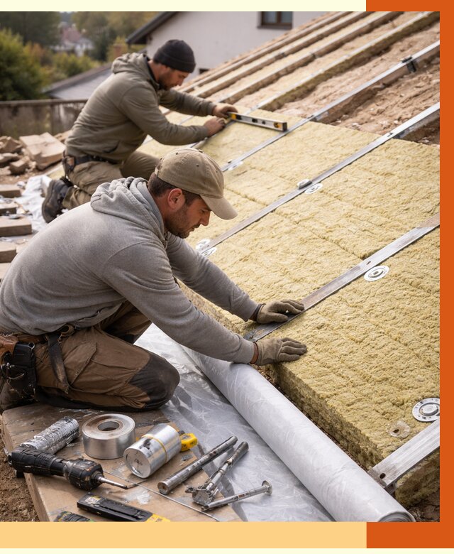 Утепление крыши снаружи в Великих Луках под ключ от 1240 руб./м2 | ТепломастерВкл