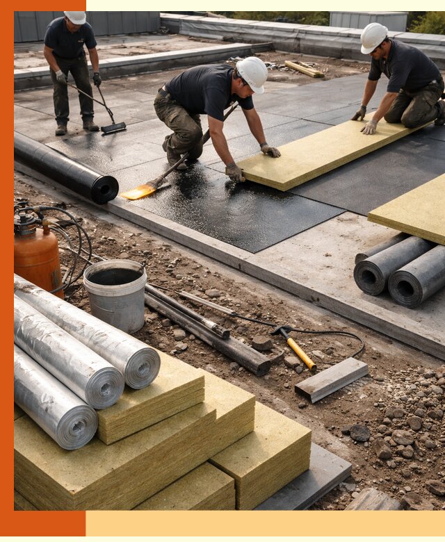 Утепление плоской крыши в Великих Луках — надежная теплоизоляция и герметизация