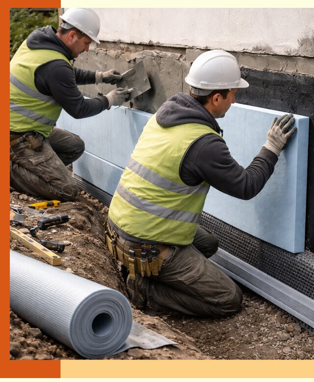 Утепление фундамента снаружи в Великих Луках — профессиональная теплоизоляция