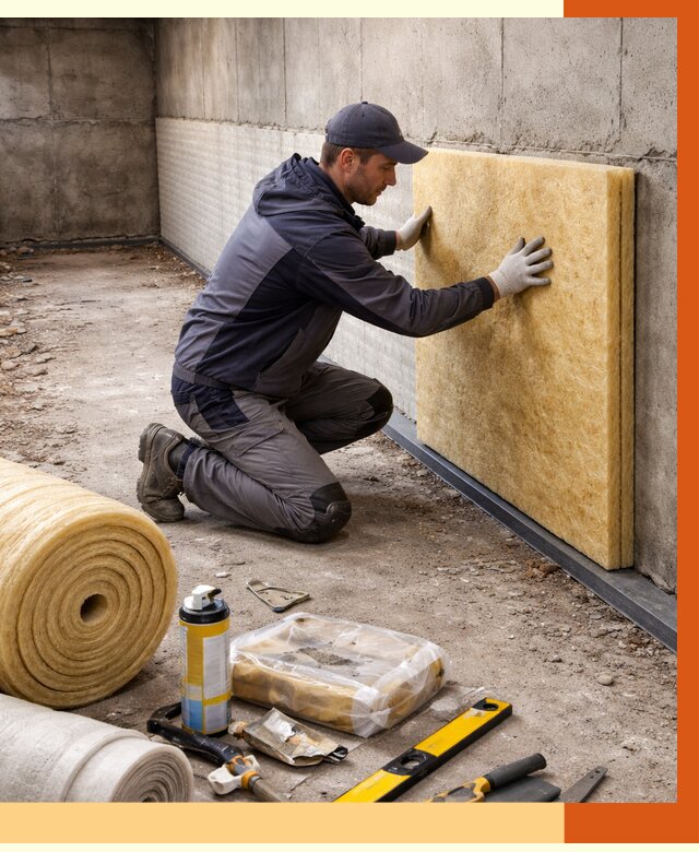 Утепление фундамента изнутри в Великих Луках от 4342 руб./м2 — работы под ключ | ТепломастерВкл