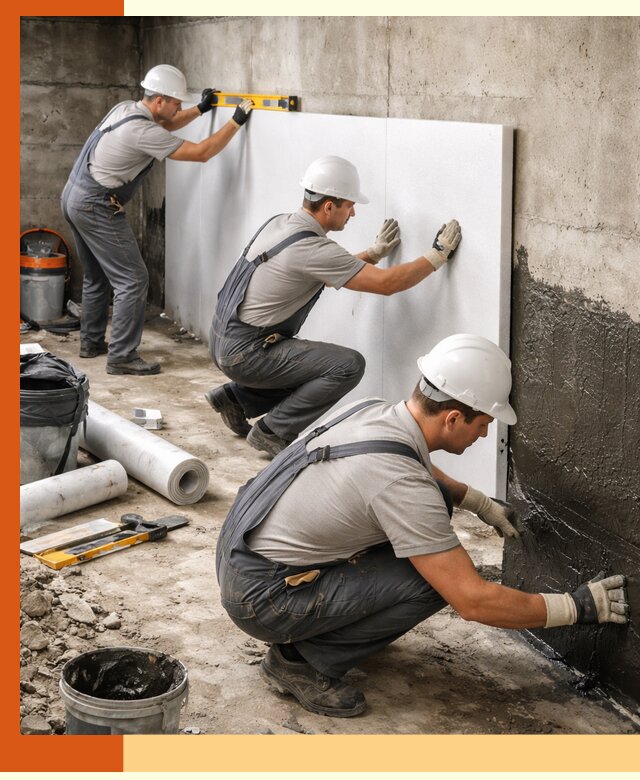 Утепление фундамента изнутри профессионально в Великих Луках