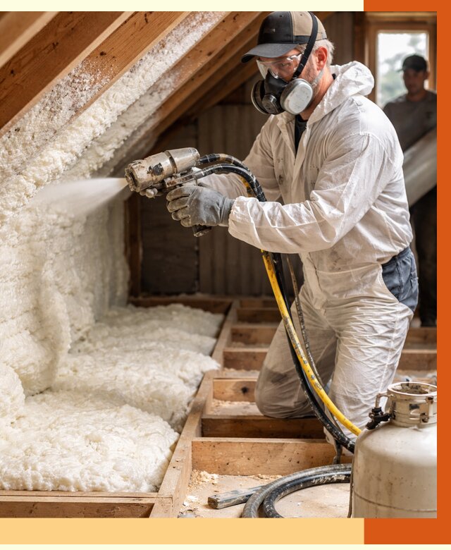 Утепление чердака ППУ в Великих Луках от 8910 руб./м2 — услуга под ключ | ТепломастерВкл