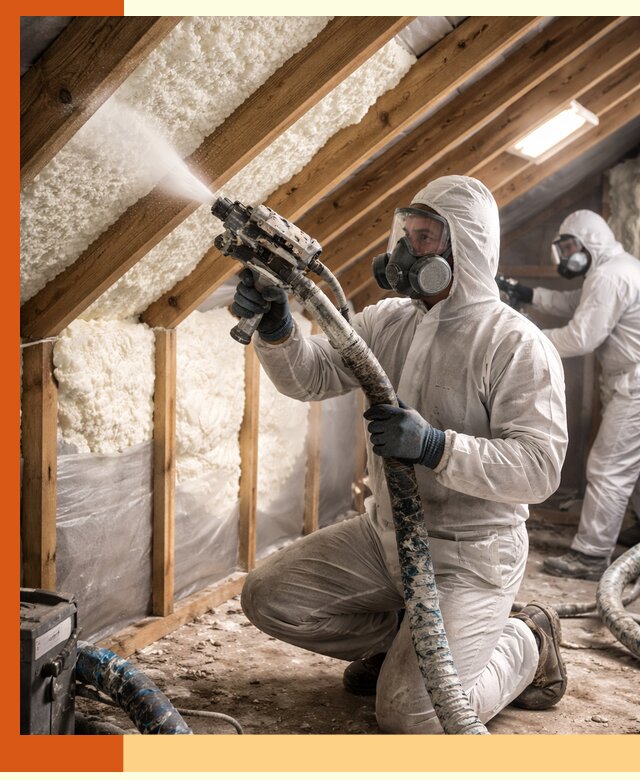 Утепление чердака пенополиуретаном (ППУ) в Великих Луках