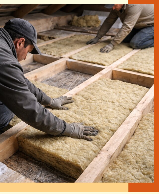 Утепление чердака минватой в Великих Луках от 3618 руб/м2 под ключ | ТепломастерВкл