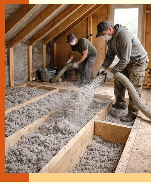 Утепление мансарды эковатой в Великих Луках с гарантией качества