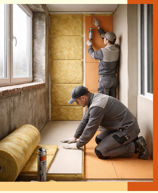 Утепление лоджии под ключ в Великих Луках от 6719 руб/м2 — комплексное решение | ТепломастерВкл