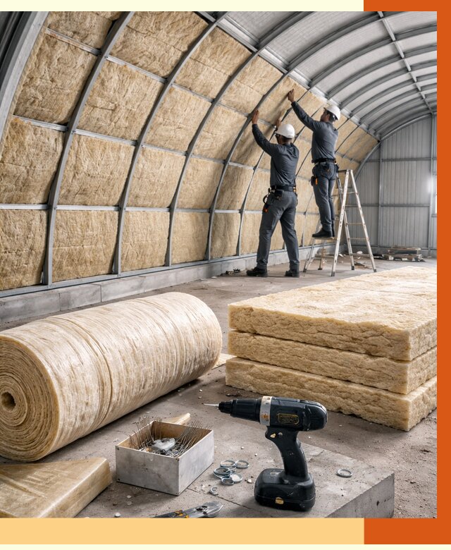 Утепление арочного ангара в Великих Луках от 3308 руб./м2 под ключ | ТепломастерВкл