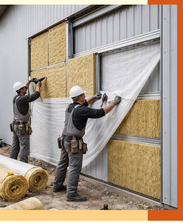 Утепление металлического склада в Великих Луках от 4652 руб/м2 — комплексное утепление под ключ | ТепломастерВкл