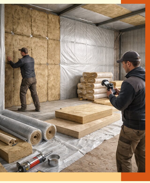 Утепление теплого склада в Великих Луках под ключ от 11888 руб/м² | ТепломастерВкл