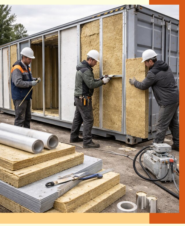 Утепление морского контейнера в Великих Луках от 3876 руб. под ключ | ТепломастерВкл