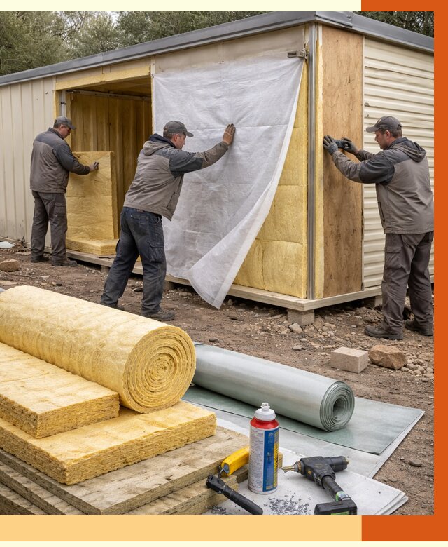 Утепление строительной бытовки в Великих Луках от 12921 руб. под ключ | ТепломастерВкл