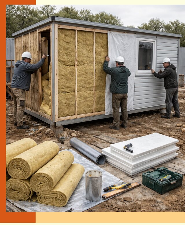 Утепление строительной бытовки под ключ в Великих Луках для любых условий