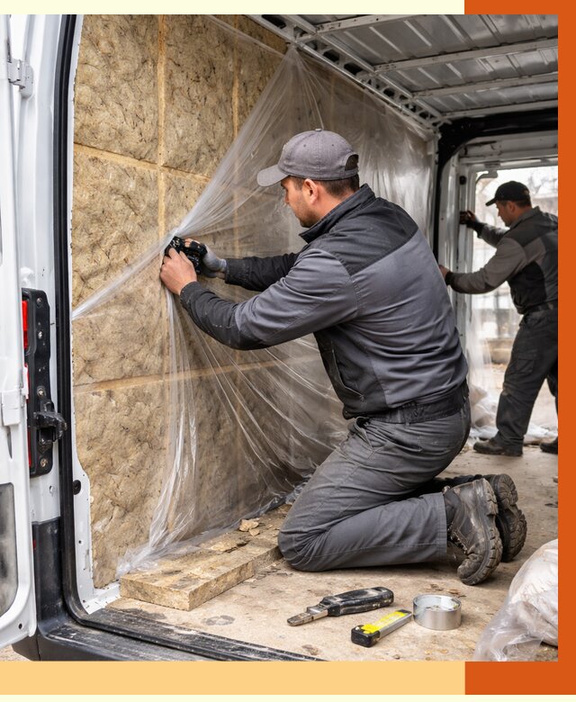 Утепление фургона в Великих Луках от 17056 руб/м2 — утепление фургона ППУ и кузова | ТепломастерВкл