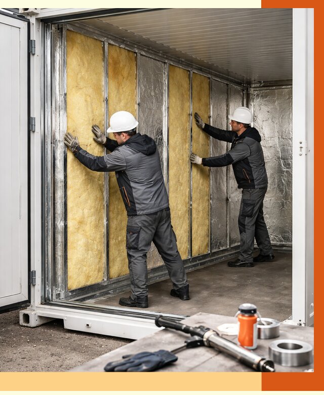 Утепление рефрижераторного контейнера в Великих Луках от 46517 руб./м² | ТепломастерВкл