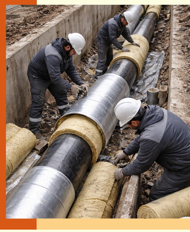 Утепление теплотрассы в Великих Луках: утеплительные работы и материалы