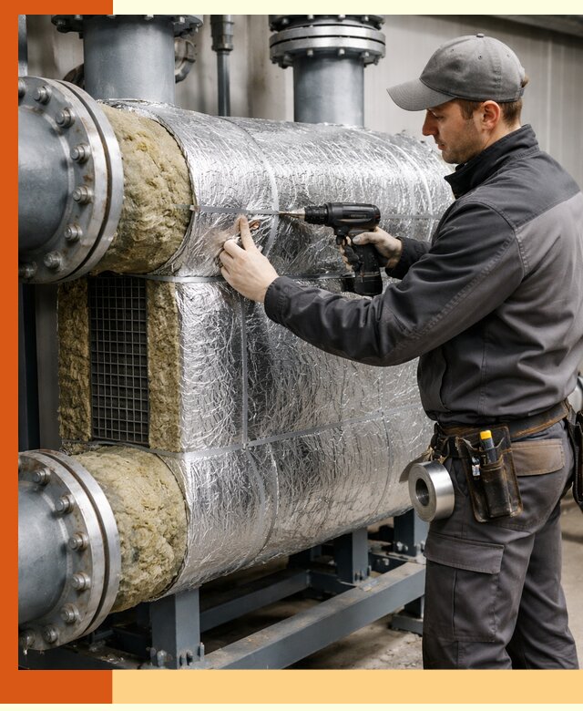 Утепление теплообменника в Великих Луках — профессиональная теплоизоляция оборудования