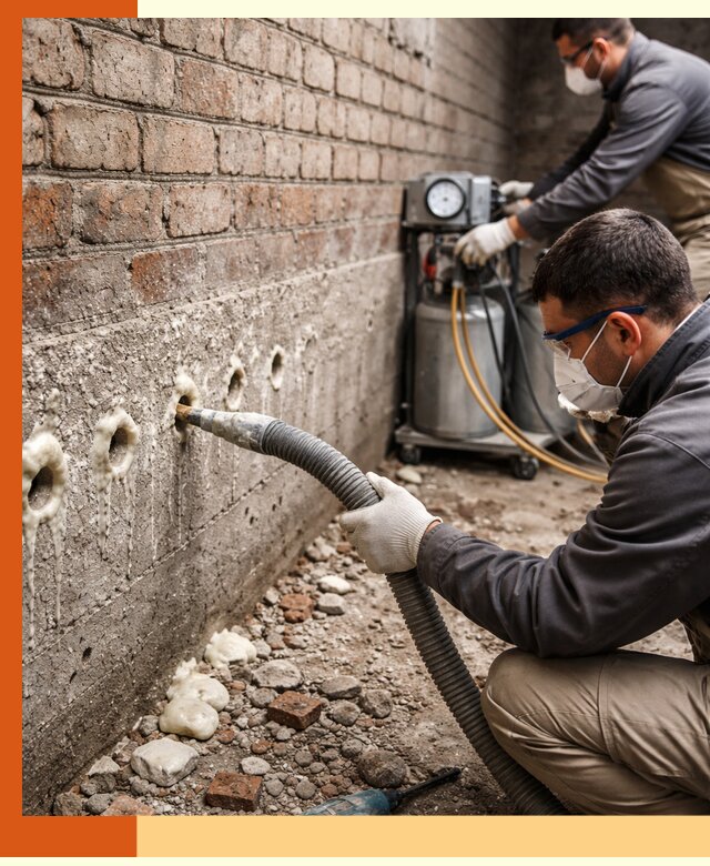 Заполнение колодцевой кладки ППУ в Великих Луках быстро и герметично