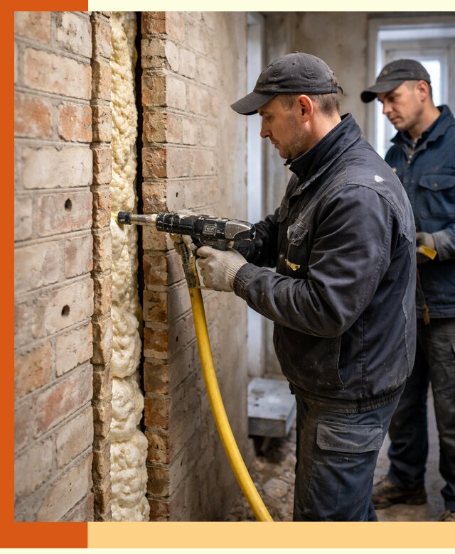 Межстеновое утепление пенополиуретаном в Великих Луках