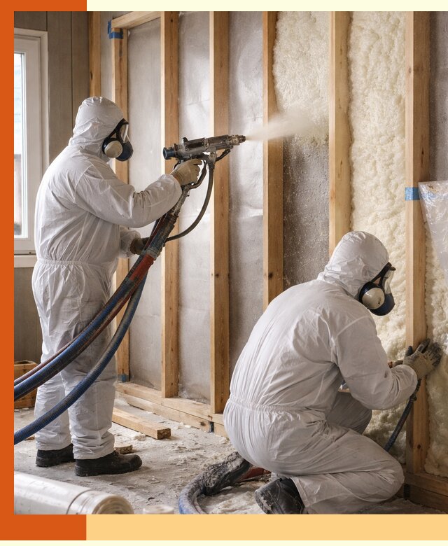 Утепление каркасной стены ППУ в Великих Луках для домов и коттеджей