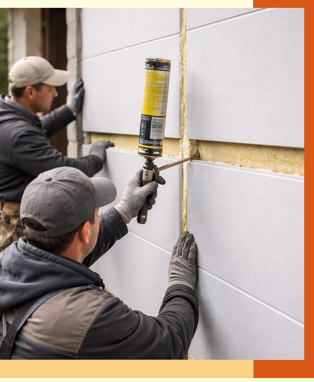 Утепление сэндвич панелей ППУ в Великих Луках от 4342 руб. за м2 | ТепломастерВкл