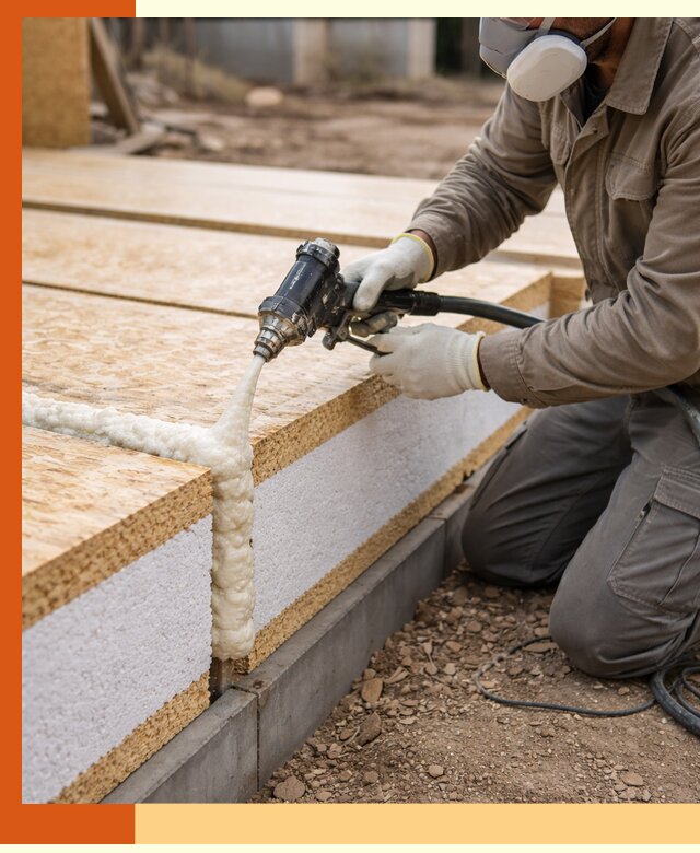 Утепление СИП-панелей пенополиуретаном (ППУ) в Великих Луках