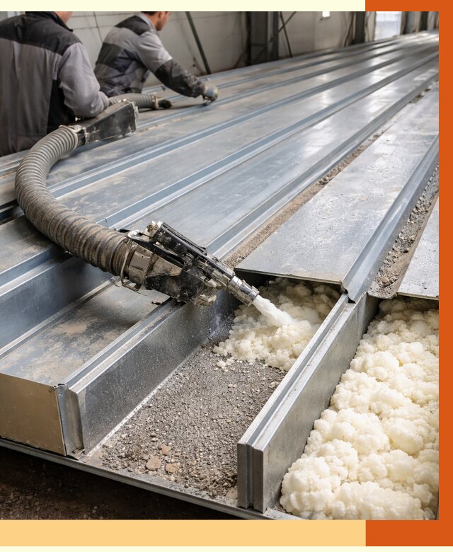 Заполнение пустот кровельных панелей в Великих Луках от 7443 руб. под ключ | ТепломастерВкл