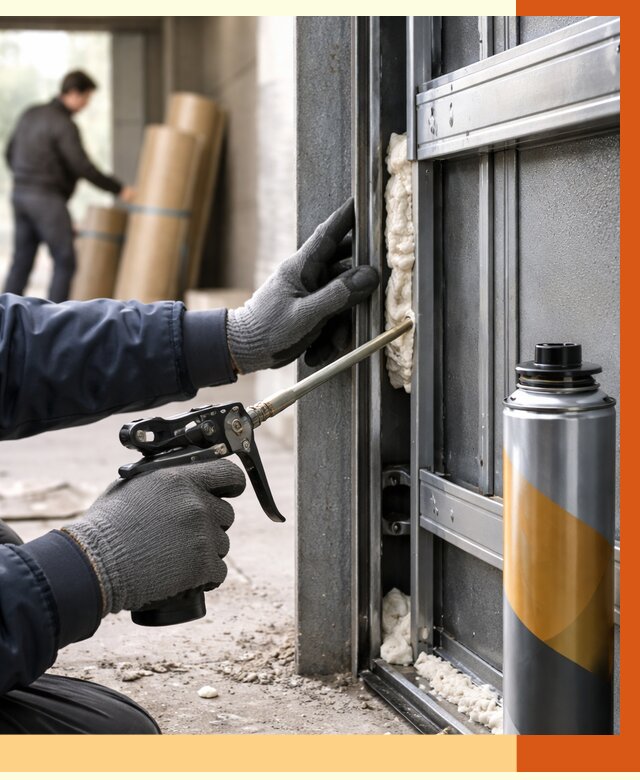 Заполнение пустот ворот в Великих Луках от 4652 руб. — заливка ППУ, утепление под ключ | ТепломастерВкл