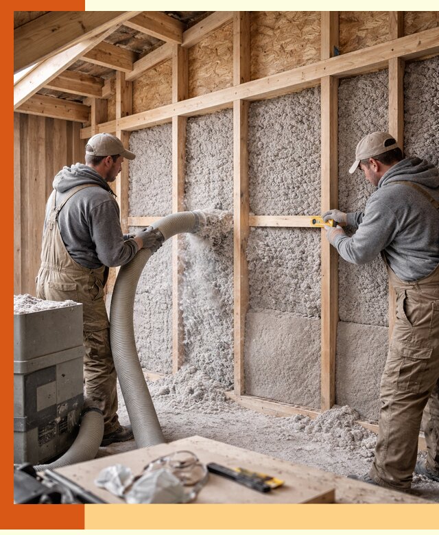 Утепление эковатой стен, потолков и перекрытий в Великих Луках